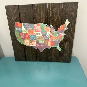 United states wooden wall art.